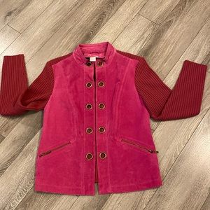 AMI Pink Jacket Sweater sleeve Size Small